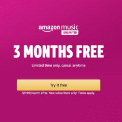 Amazon Music Unlimited is Free for Three Months