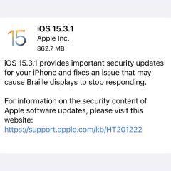 Apple Releases iOS 15.3.1 and iPadOS 15.3.1 [Download]