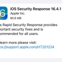 Apple Releases iOS Security Response 16.4.1(a) [Download]